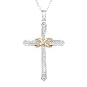 .14ctw Diamond Infinity Cross Pendant
