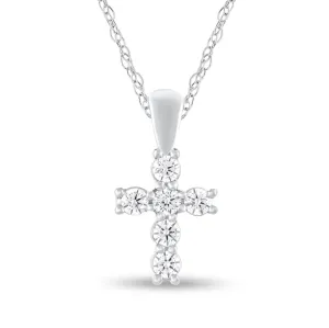 1/5ctw Diamond Cross Pendant
