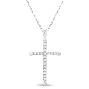 1/8ctw Diamond Cross Pendant