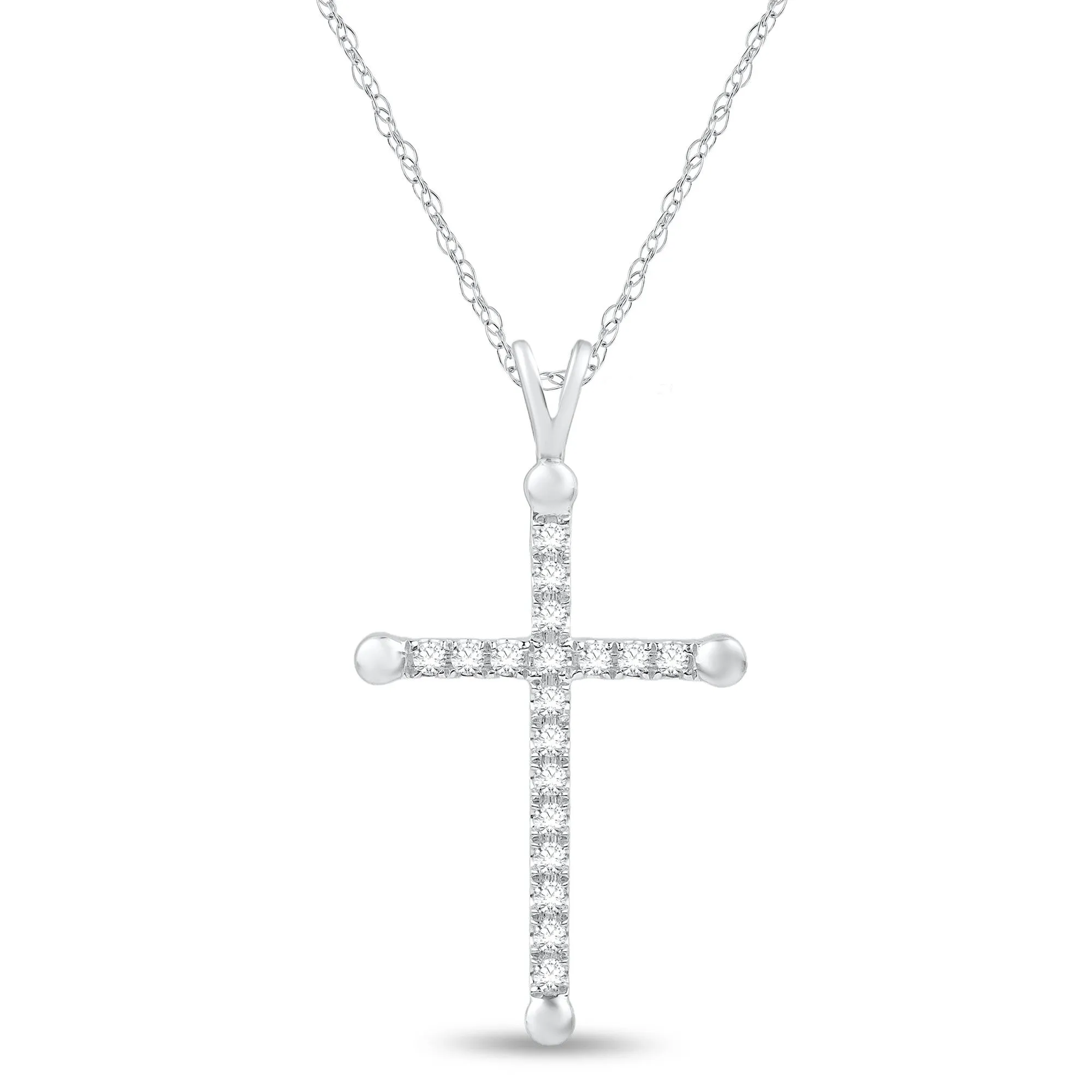 1/8ctw Diamond Cross Pendant