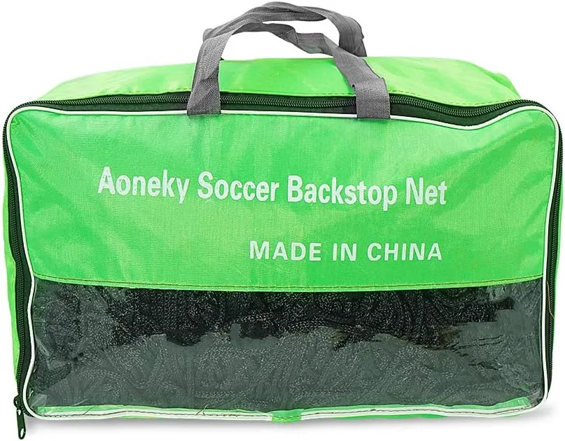 Aoneky 10x10ft/ 10x20ft /10x30ft Football Soccer Backstop Net, 2.5mm Polyester Cord, 4''x4'' Square Mesh - Heavey Duty Sports Barrier Net, Football Containment Net for Soccer Rebounder Training
