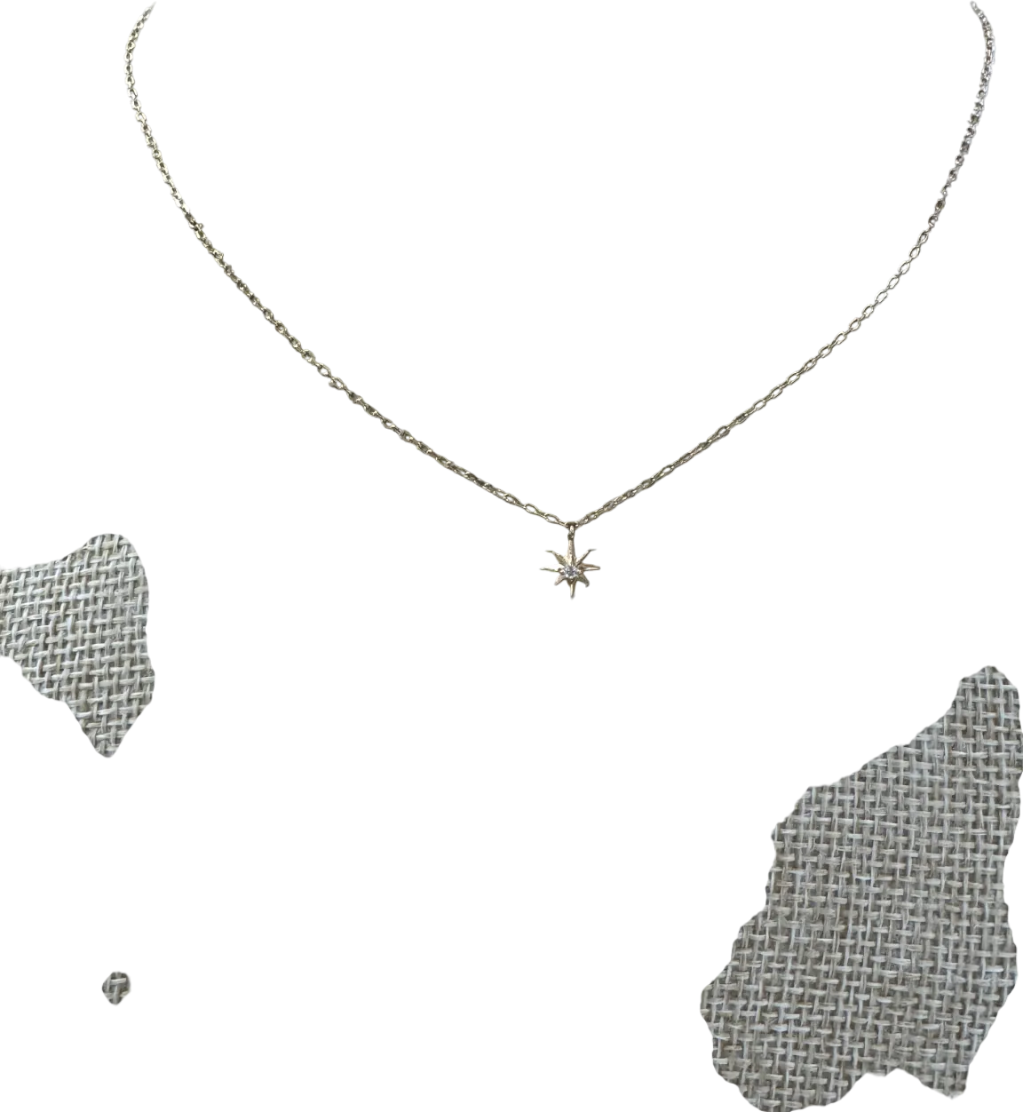 Astrid & Miyu Yellow 18k Gold Plated Silver Celestial Star Necklace With Crystal