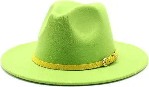 Autumn and Winter Woolen Top Hat Europe and America Flat Brim Hat, Big Brim Jazz Felt Hat Fengyan Cowboy Hats (Color : C8, Size : Medium(56-58cm))