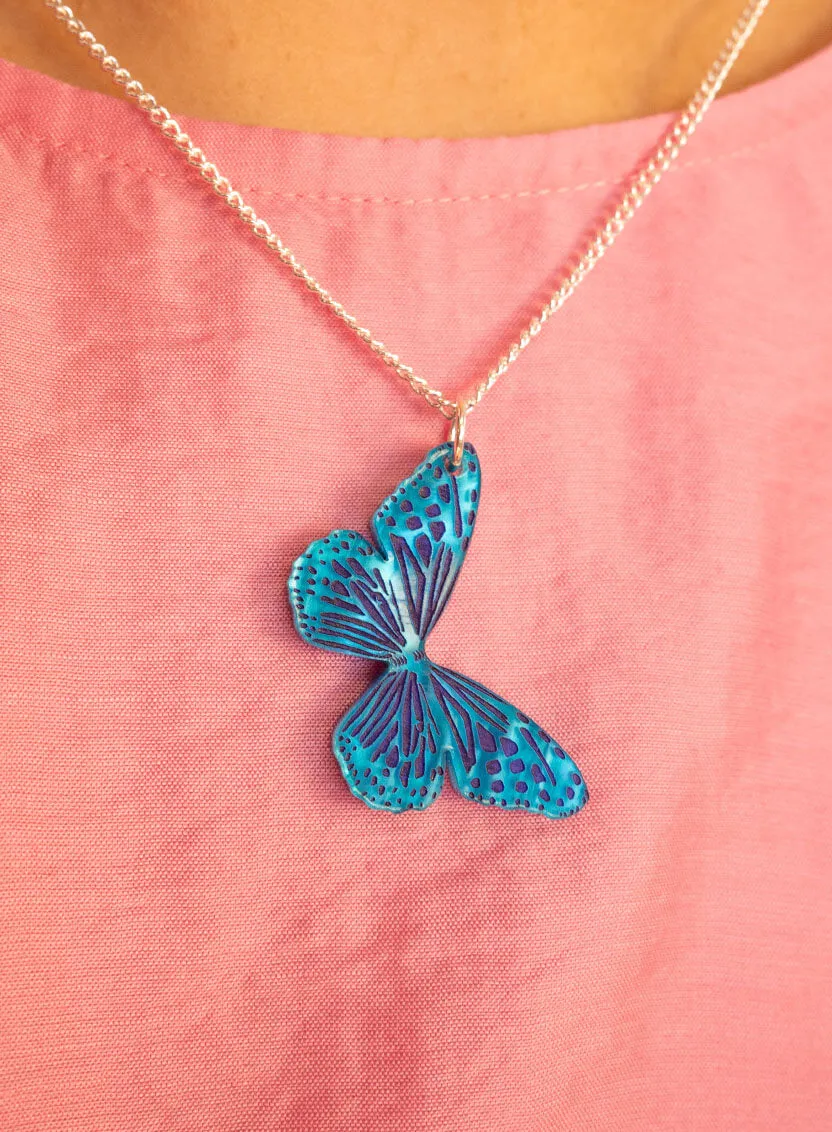 Blue Butterfly Pendant