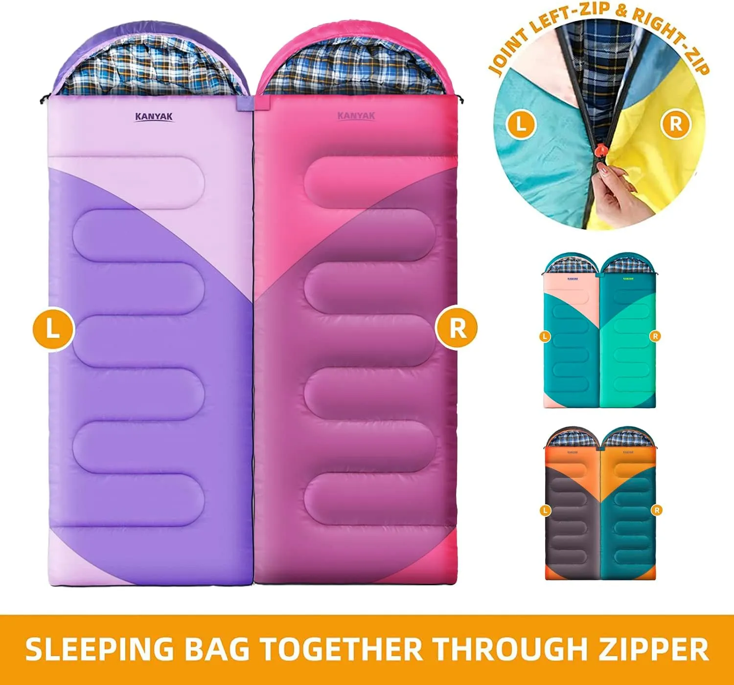 Camping Sleeping Bag, 32 Sleeping Bags for Adults Kids Teens Cold Weather Warm Sleeping Bag Winter for 3-4 Season Camping, Camping Gear Equipment, Traveling, and Outdoors
