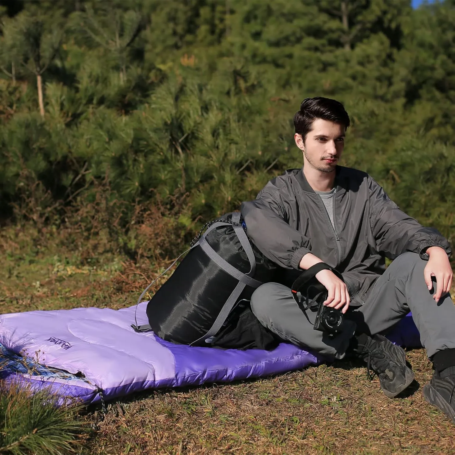 Camping Sleeping Bag, 32 Sleeping Bags for Adults Kids Teens Cold Weather Warm Sleeping Bag Winter for 3-4 Season Camping, Camping Gear Equipment, Traveling, and Outdoors