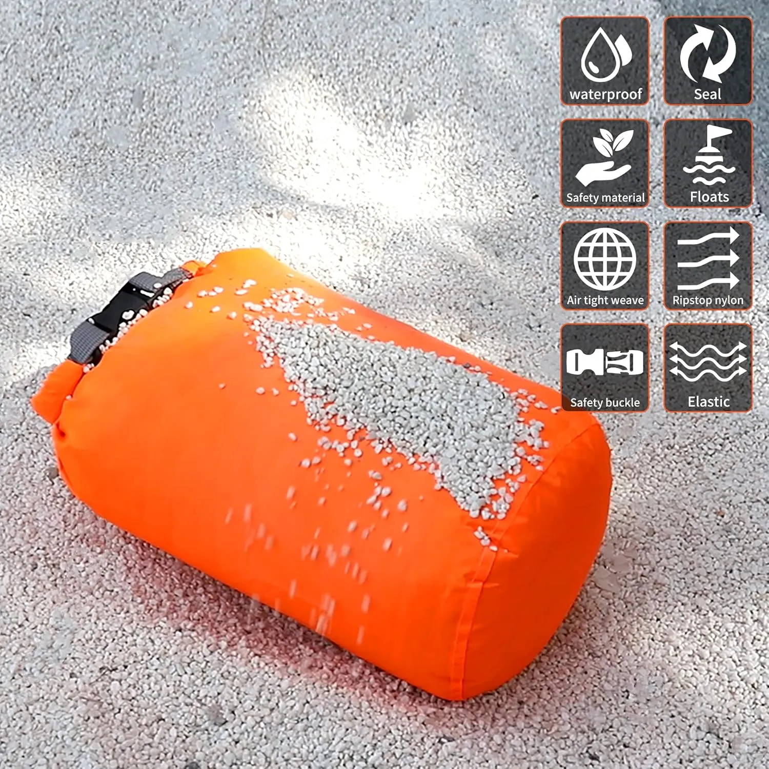Desoto Waterproof Dry Bag 2 packs, 2L/5L/10L/20L/40L/70L Dry Sack Lightweight Portable, Dry Storage Bag to Keep Gear Dry Clean for Kayaking, Gym, Hiking, Swimming, Camping