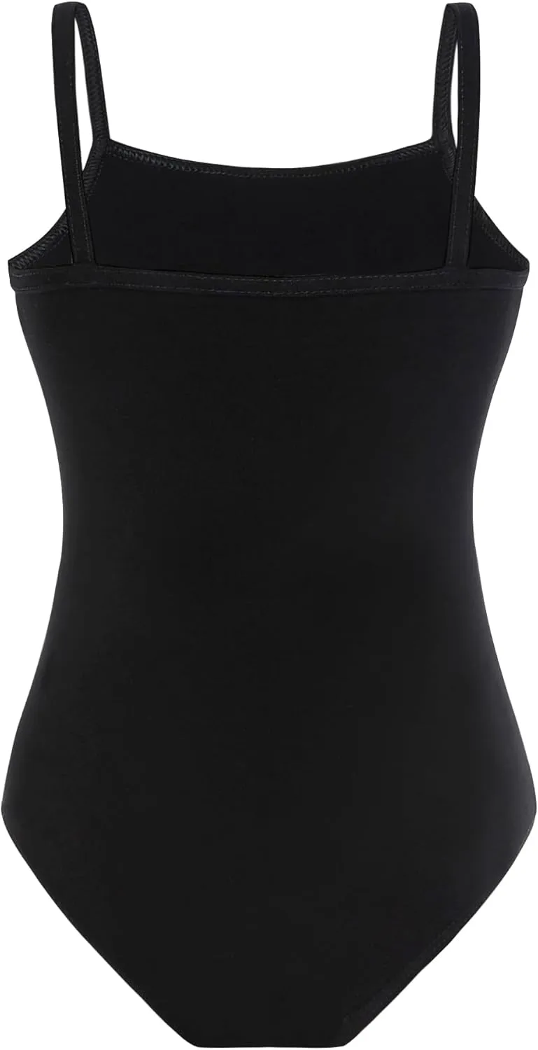 Domusgo Girls Camisole Ballet Leotard Seamless Soft Undergarment for Toddler Kids Teens Pink Black Nude White Purple
