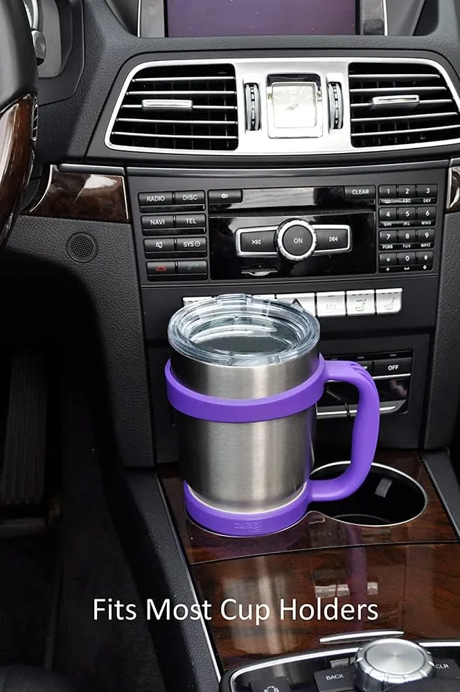 F-32 Handle - 19 COLORS - 30oz Size - Compatible with 30 oz YETI and 30 oz. OZARK TRAIL Tumbler Travel Mug (30OZ, PURE PURPLE)