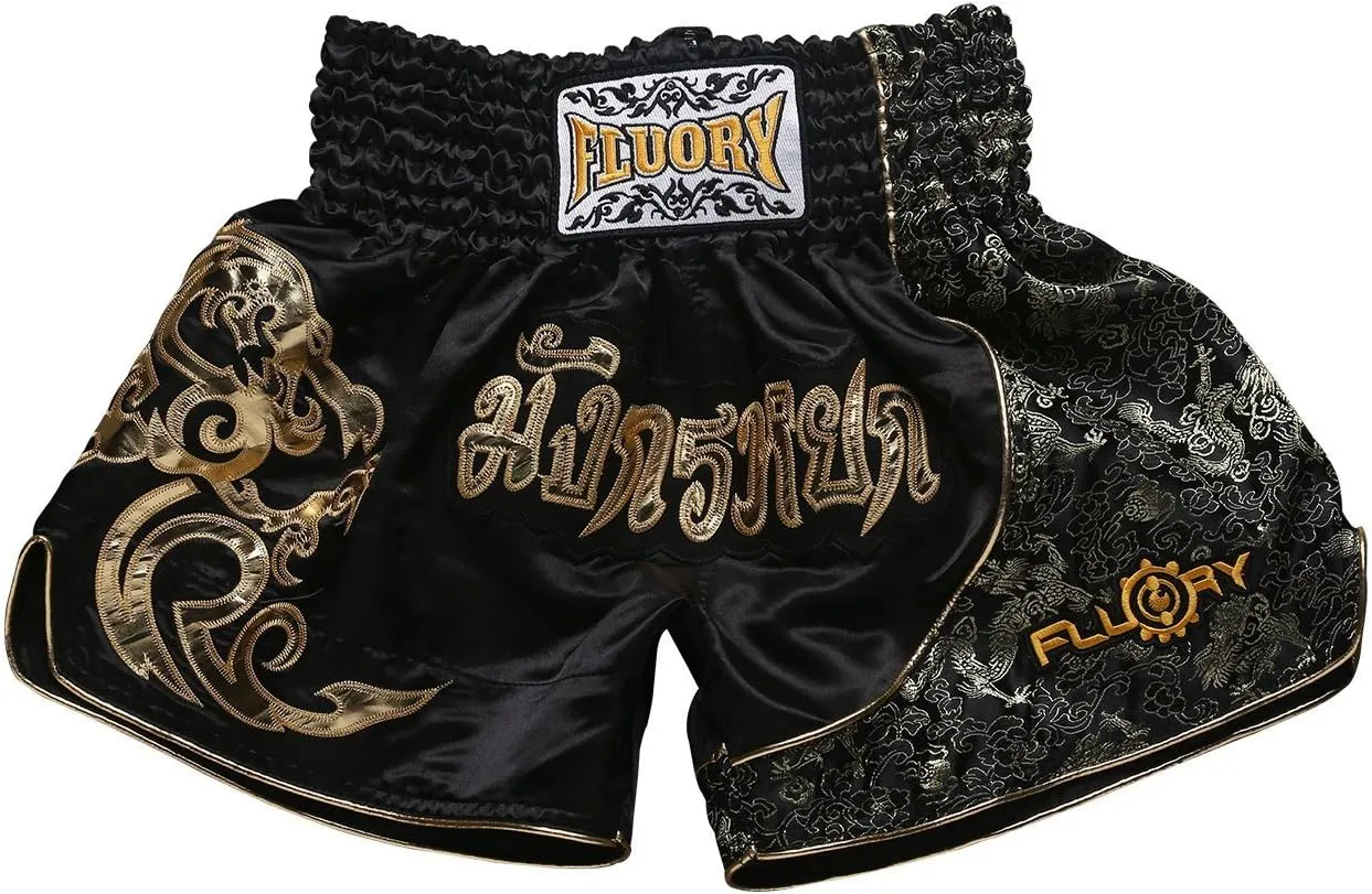 FLUORY Muay Thai Fight Shorts,MMA Shorts Clothing Training Cage Fighting Grappling Martial Arts Kickboxing Shorts Clothing
