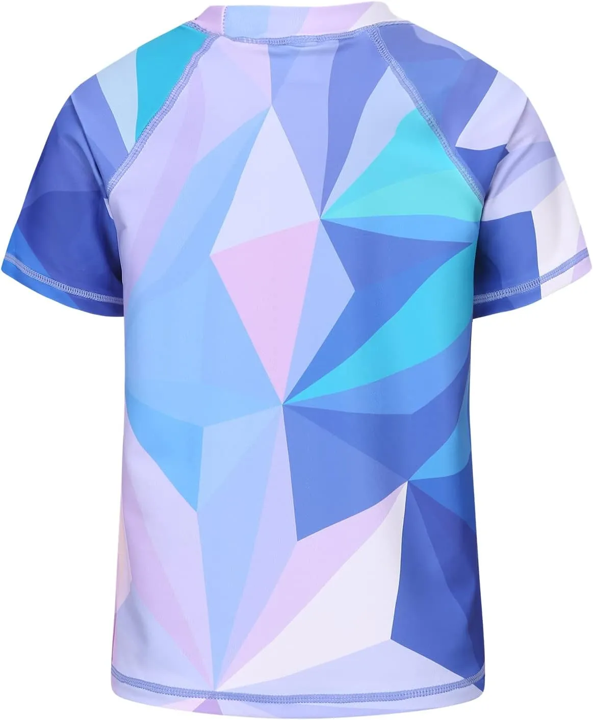 Girls Rash Guard Swimsuits Short Sleeve Swim Shirt for Kids Girls One Piece Bathing Suit Swimwear 7-16 Years