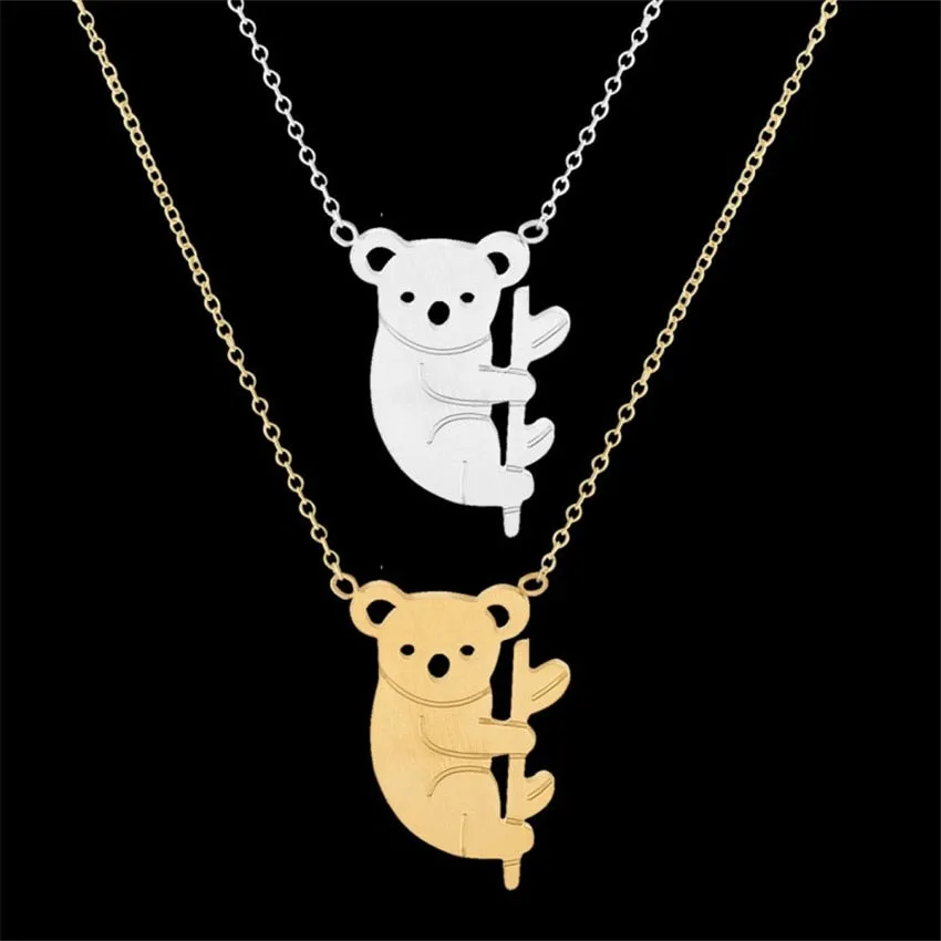 GORGEOUS TALE Jewelry Collier Stainless Steel Chain Butterfly Elephant Panda Birds Pendants Bijoux Femme Choker Necklaces Women