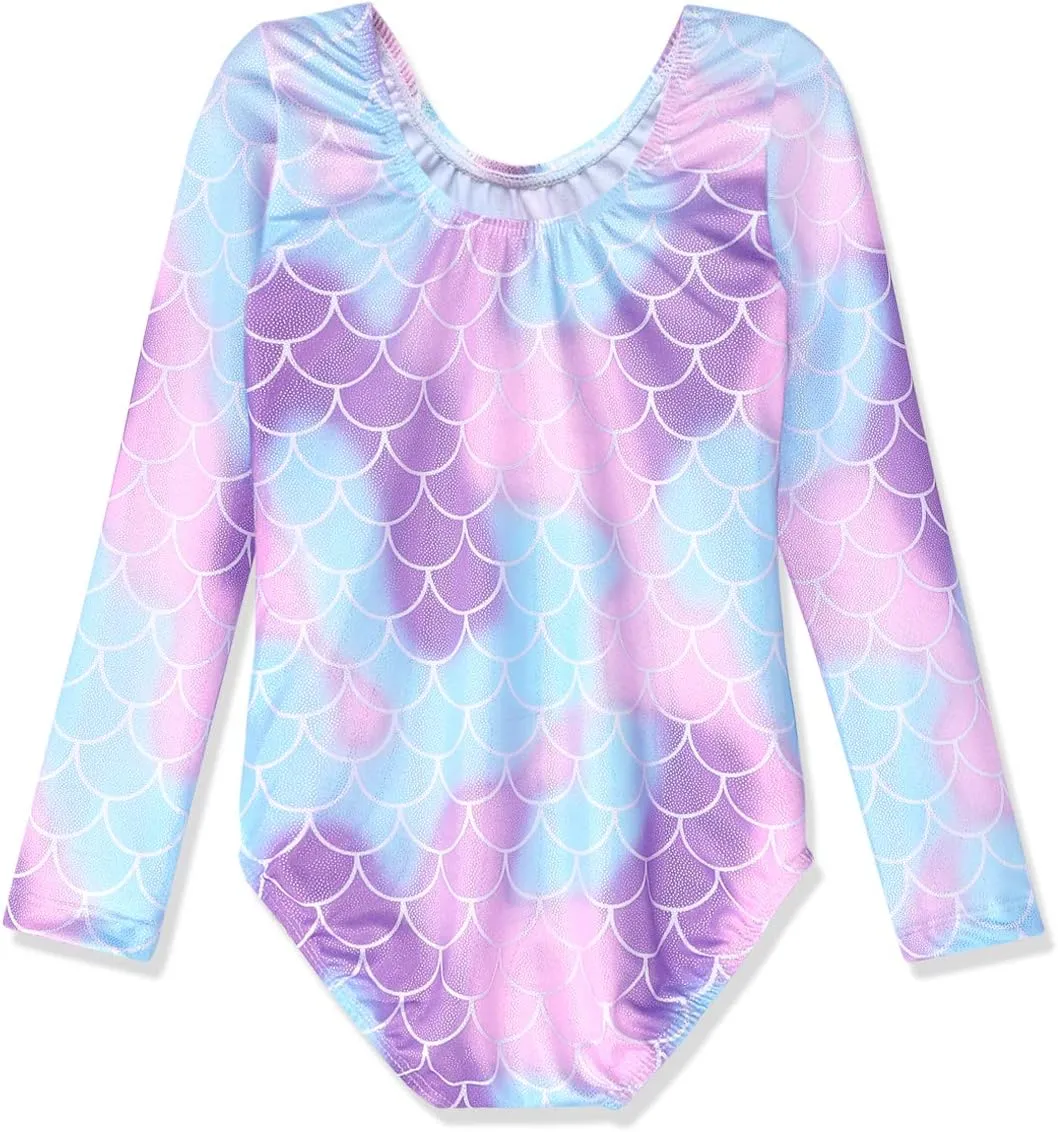 HOZIY Gymnastics Leotards for Girls Unicorn Pink Purple Sparkly Dancewear Activewear Quick Dry
