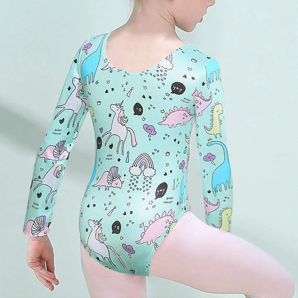 HOZIY Gymnastics Leotards for Girls Unicorn Pink Purple Sparkly Dancewear Activewear Quick Dry