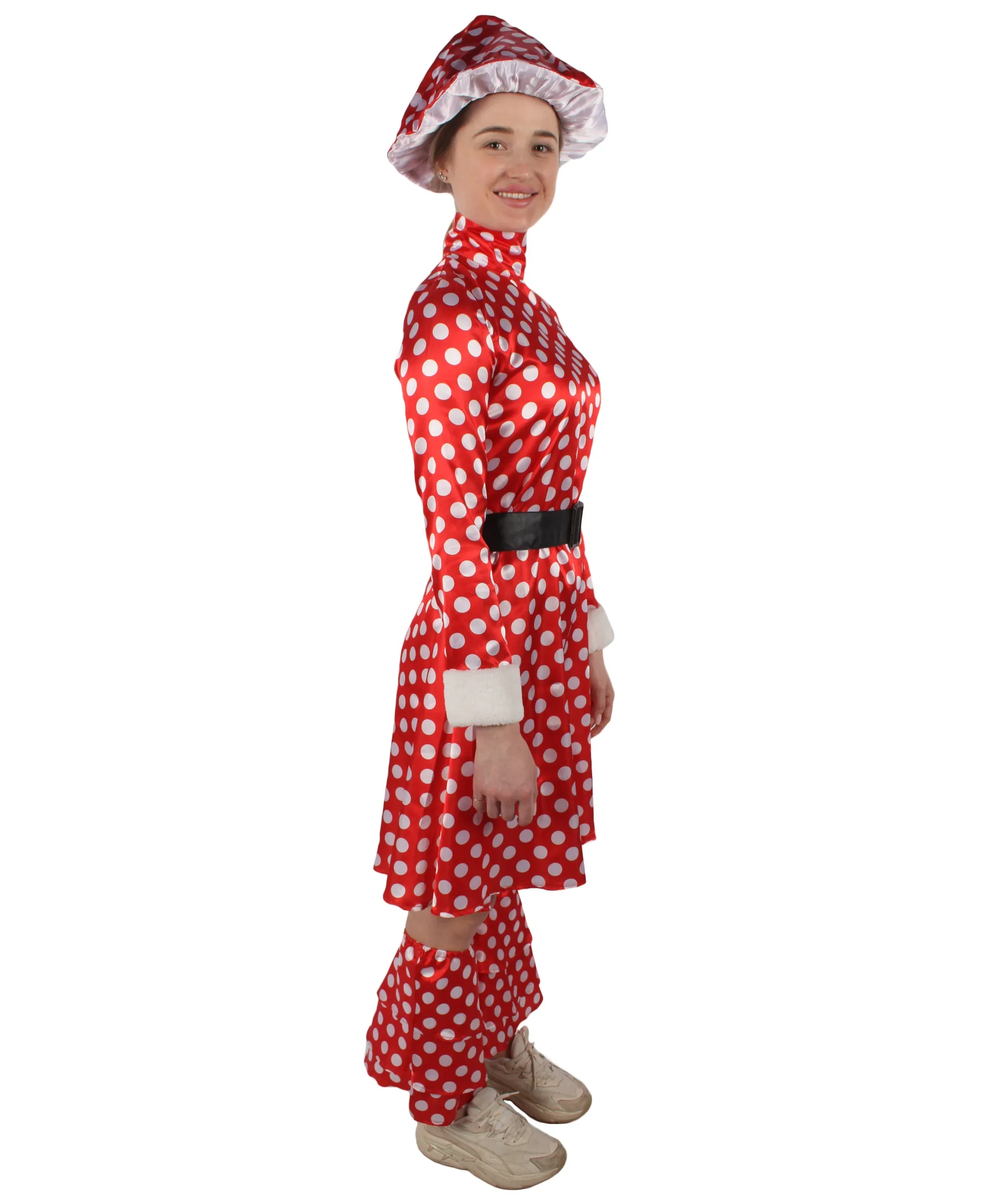 HPO Adult Women's Anime Hero Red Costume I Perfect for Halloween I Flame-retardant Synthetic Fabric