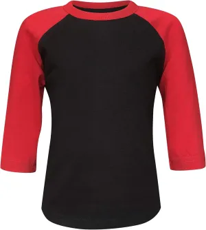 ILTEX Kids & Youth Baseball Raglan T-Shirt 3/4 Sleeve Infant Toddler Youth Athletic Jersey Sports Casual (20  Colors)