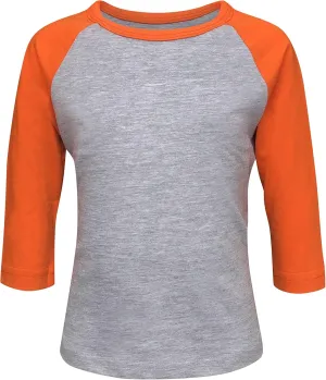 ILTEX Kids & Youth Baseball Raglan T-Shirt 3/4 Sleeve Infant Toddler Youth Athletic Jersey Sports Casual (20  Colors)