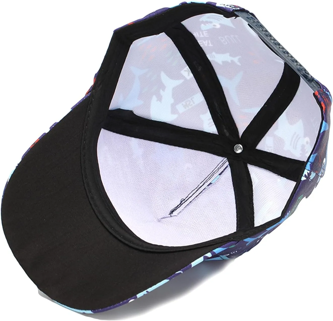 Julerwoo Kids Dinosaur & Shark Baseball Cap Fun Graphic Prints Adjustable Cap Sun Hats