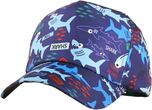 Julerwoo Kids Dinosaur & Shark Baseball Cap Fun Graphic Prints Adjustable Cap Sun Hats