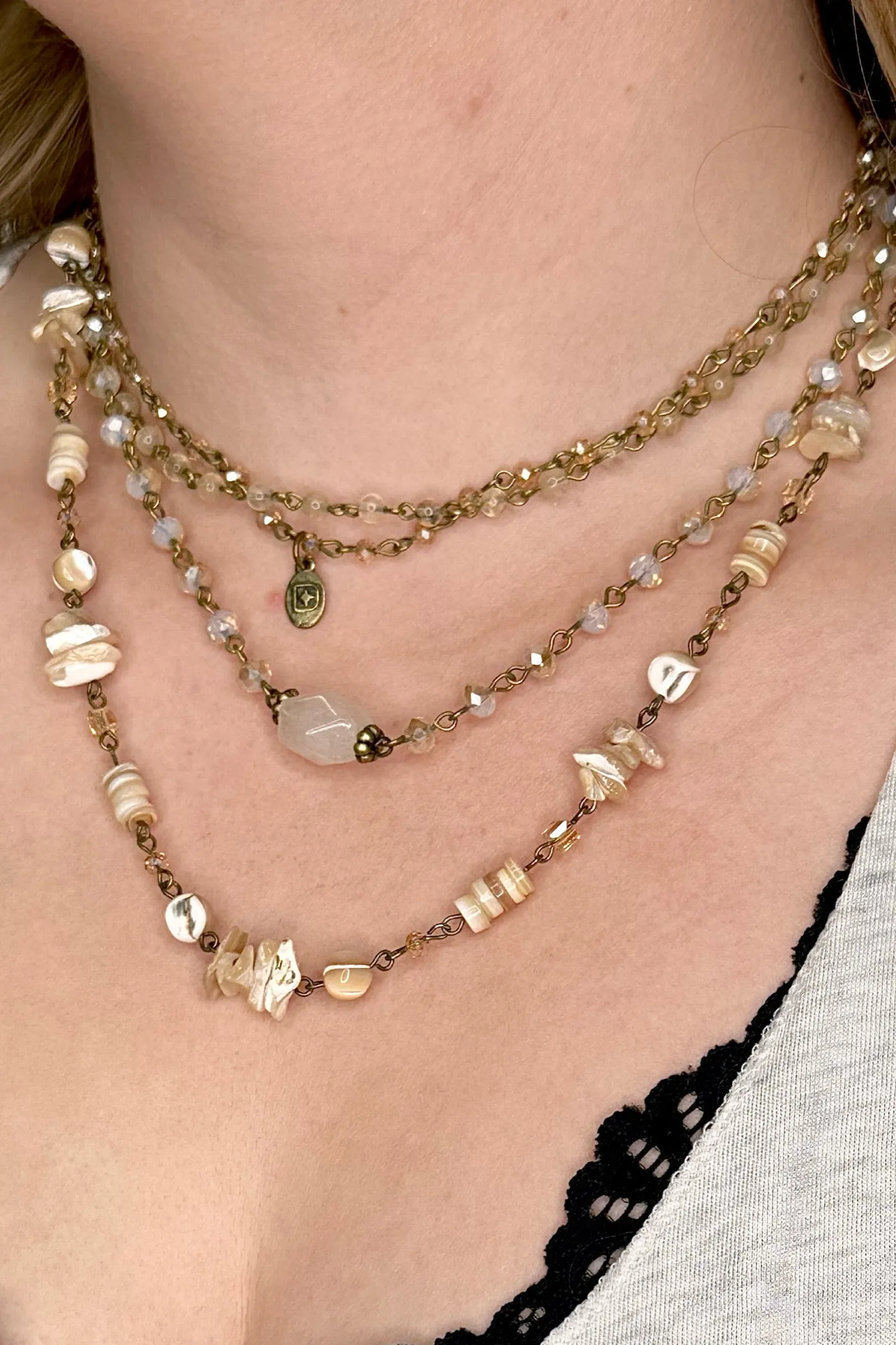 Medina Beige Shell Necklace
