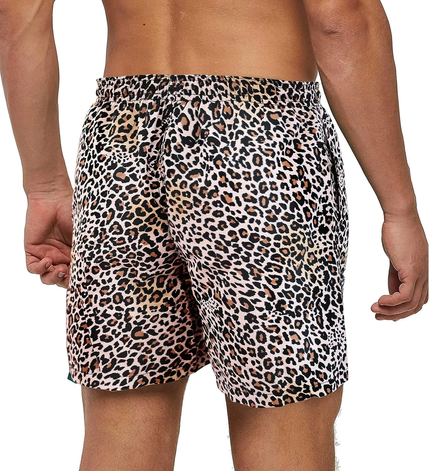 Mens Swim Trunks Short Quick-Dry Swimming Trunks with Mesh Lining Fashion Trend Turnks
