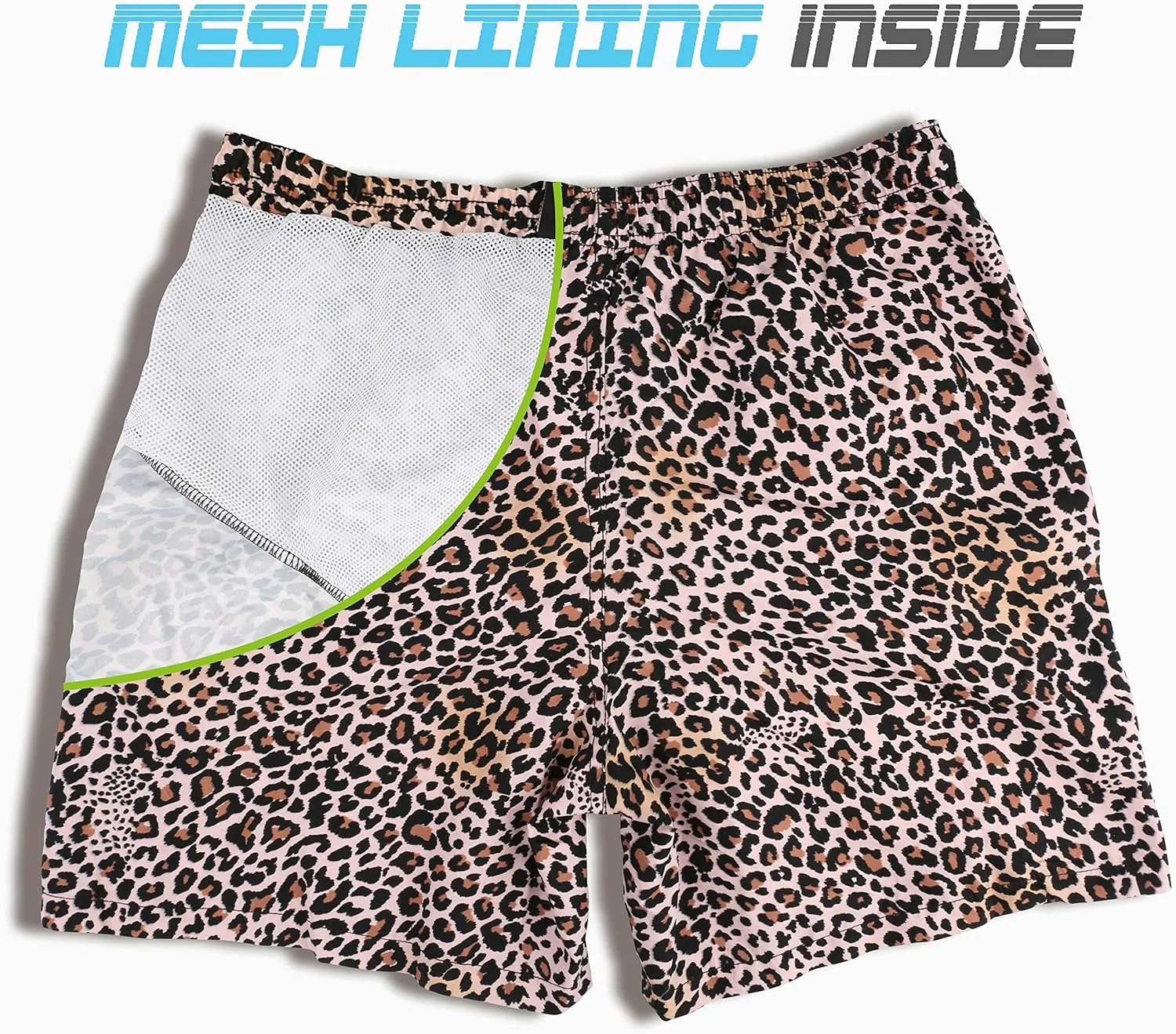 Mens Swim Trunks Short Quick-Dry Swimming Trunks with Mesh Lining Fashion Trend Turnks