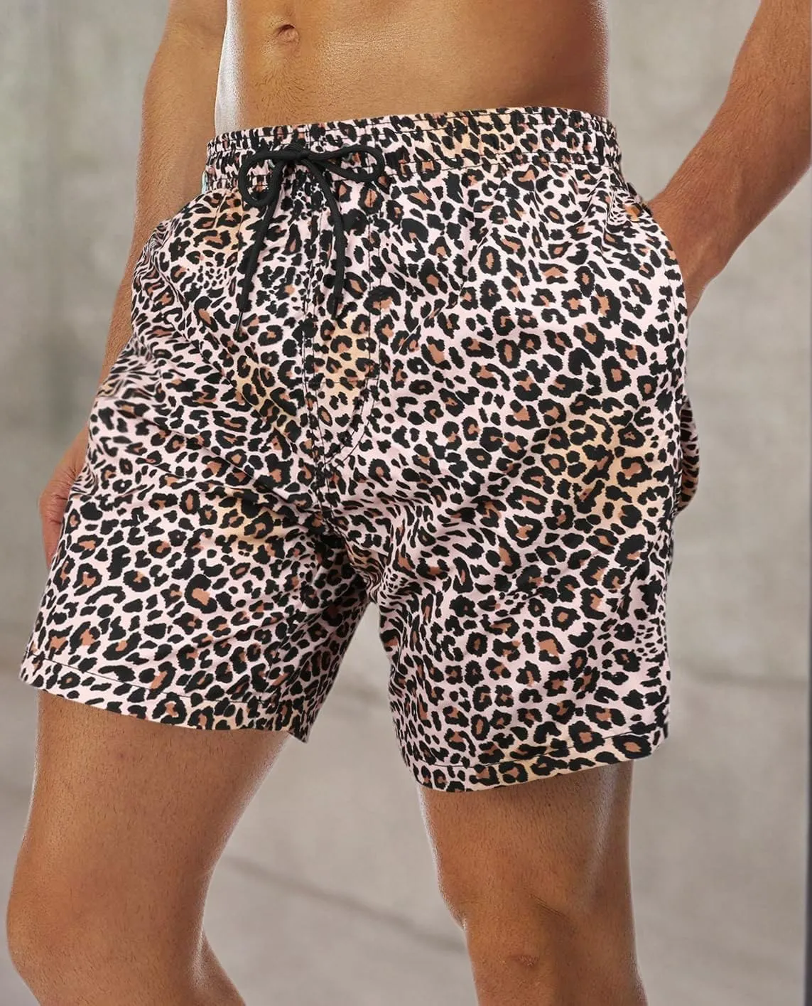 Mens Swim Trunks Short Quick-Dry Swimming Trunks with Mesh Lining Fashion Trend Turnks