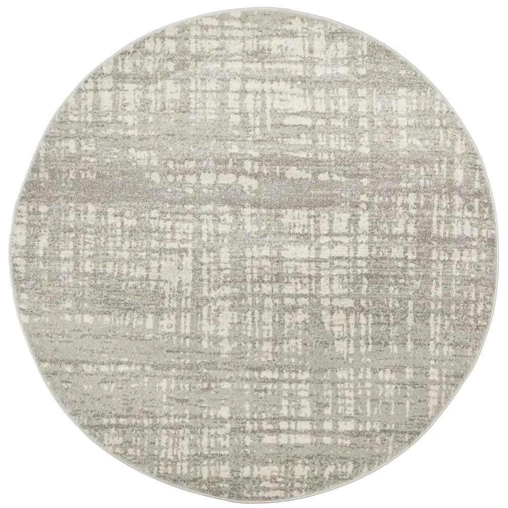 Mirage 354 Round Rug (Silver) by Rug Culture