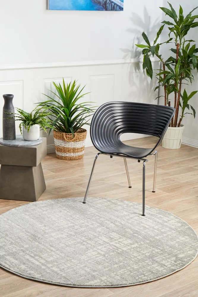 Mirage 354 Round Rug (Silver) by Rug Culture