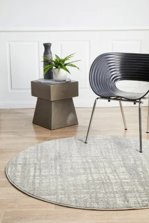Mirage 354 Round Rug (Silver) by Rug Culture