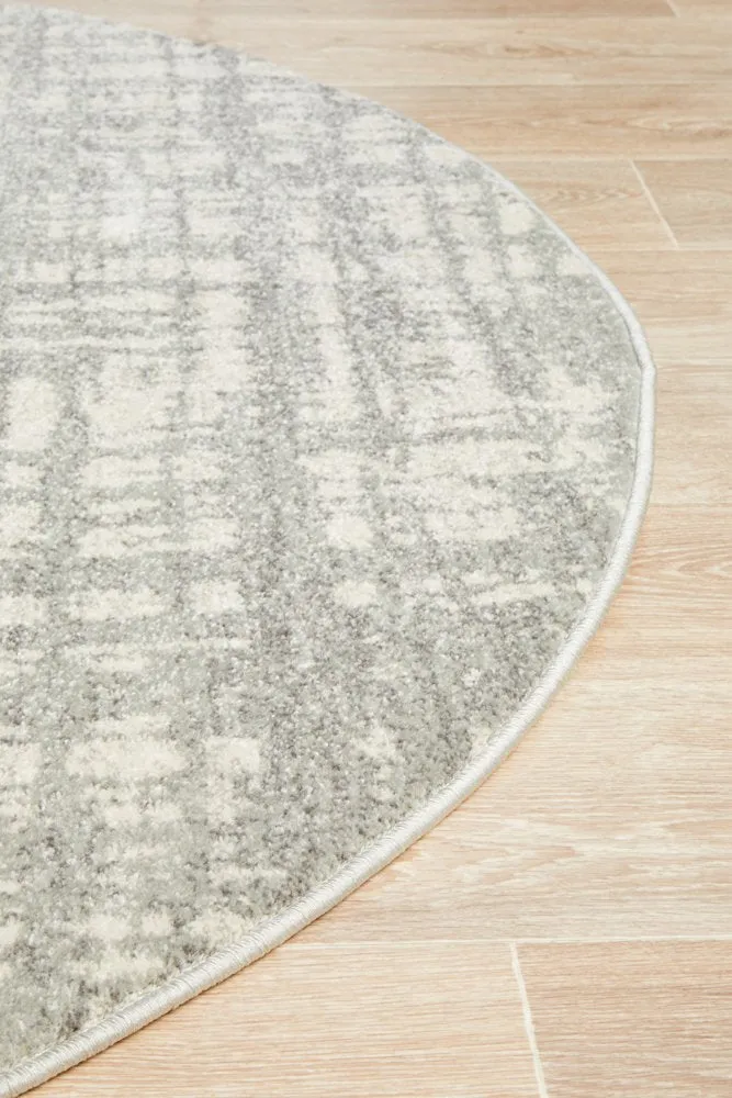 Mirage 354 Round Rug (Silver) by Rug Culture