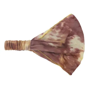 Motique Accessories Yellow Stretchy Headwrap Tye Dye Boho Wide Headband Yoga