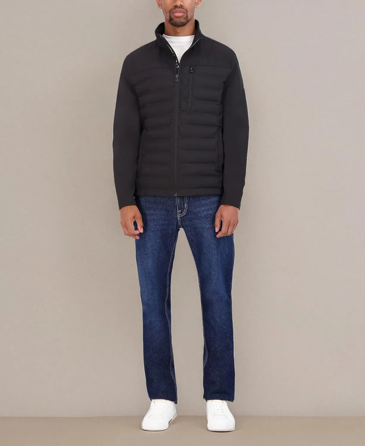 Nautica Men's Tech Shell Hybrid Jacket