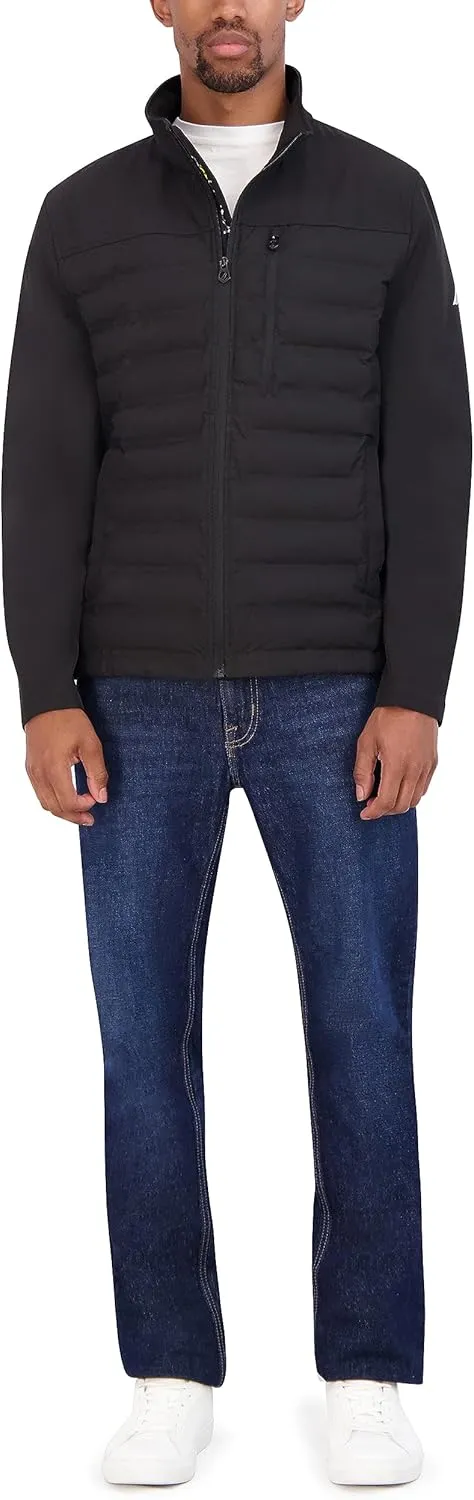 Nautica Men's Tech Shell Hybrid Jacket