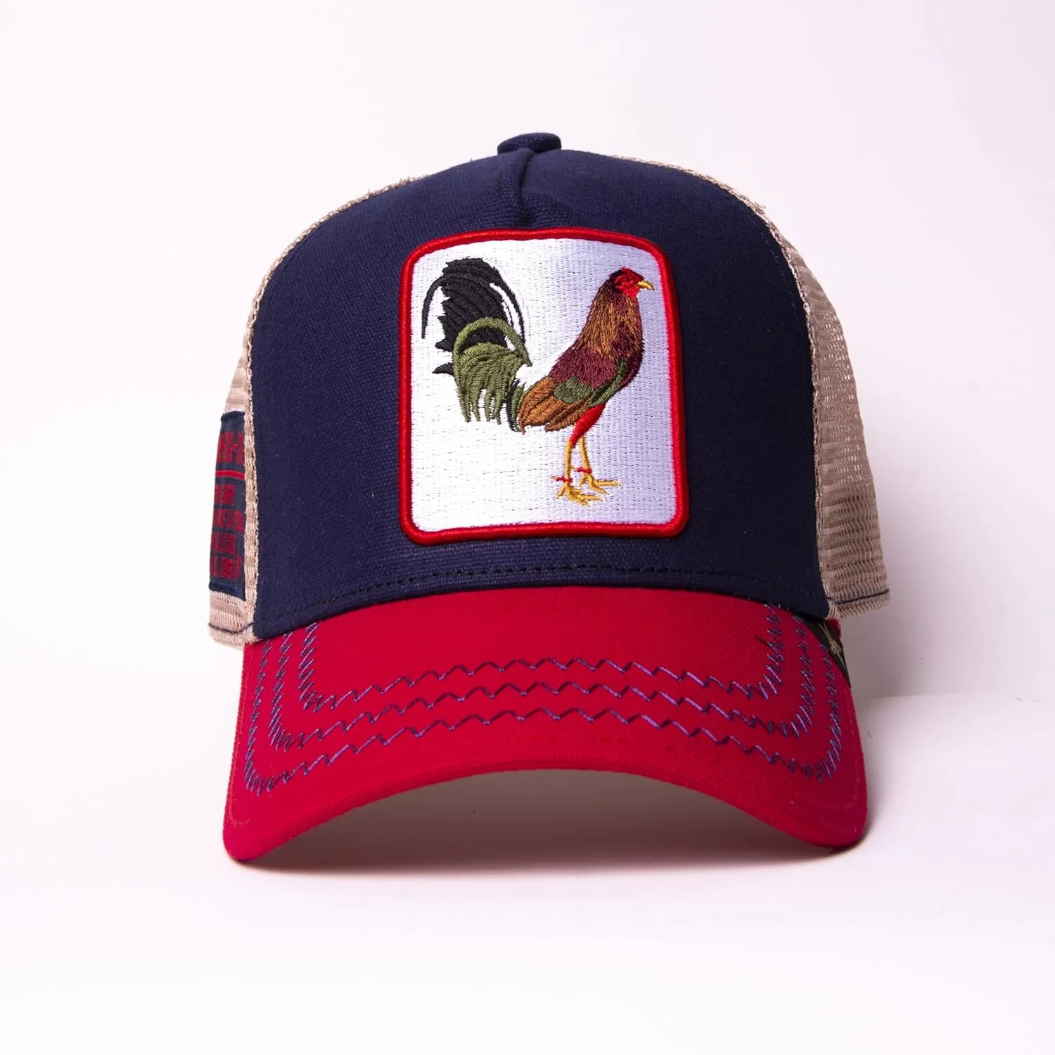 Rooster Black/Beige Trucker Cap one Size