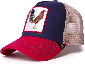 Rooster Black/Beige Trucker Cap one Size