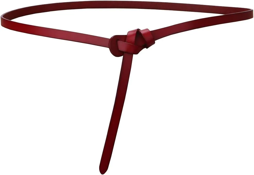 shengweiao Women's Adjustable Leather Belts Fashion Skinny Waist Strap