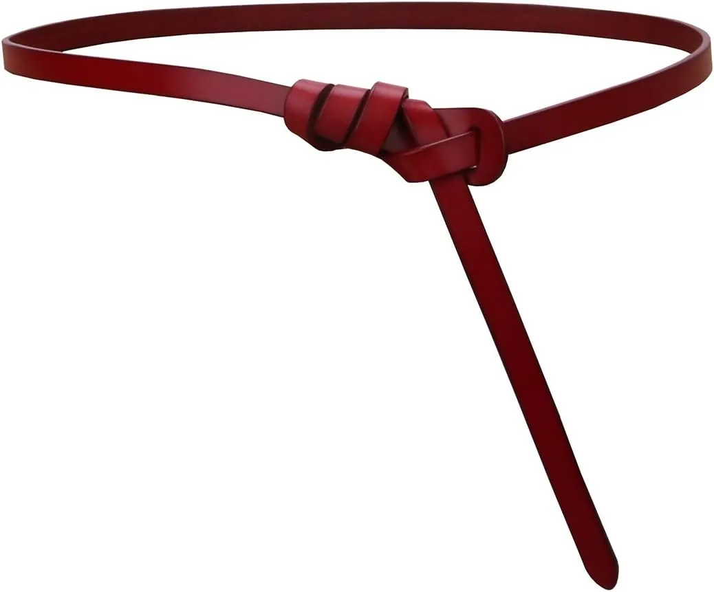 shengweiao Women's Adjustable Leather Belts Fashion Skinny Waist Strap