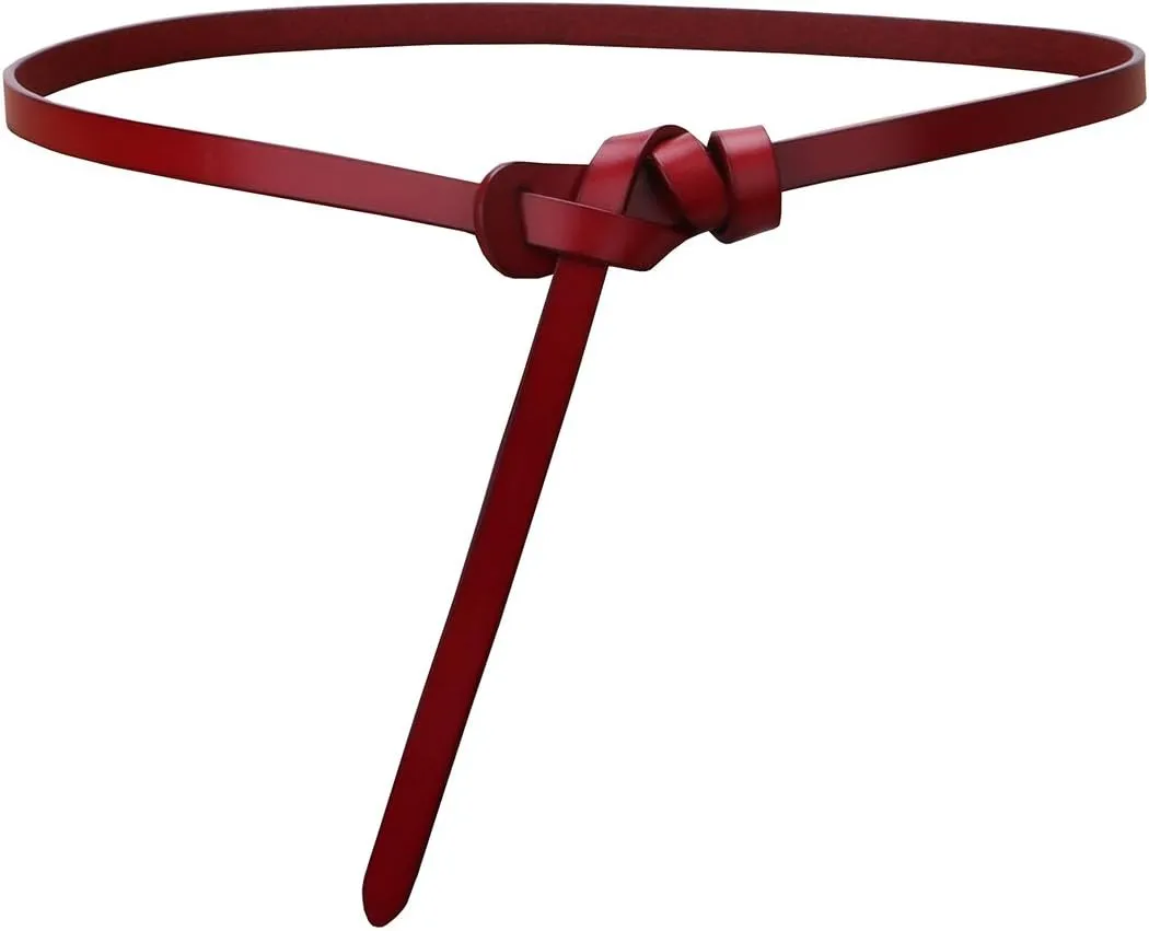 shengweiao Women's Adjustable Leather Belts Fashion Skinny Waist Strap
