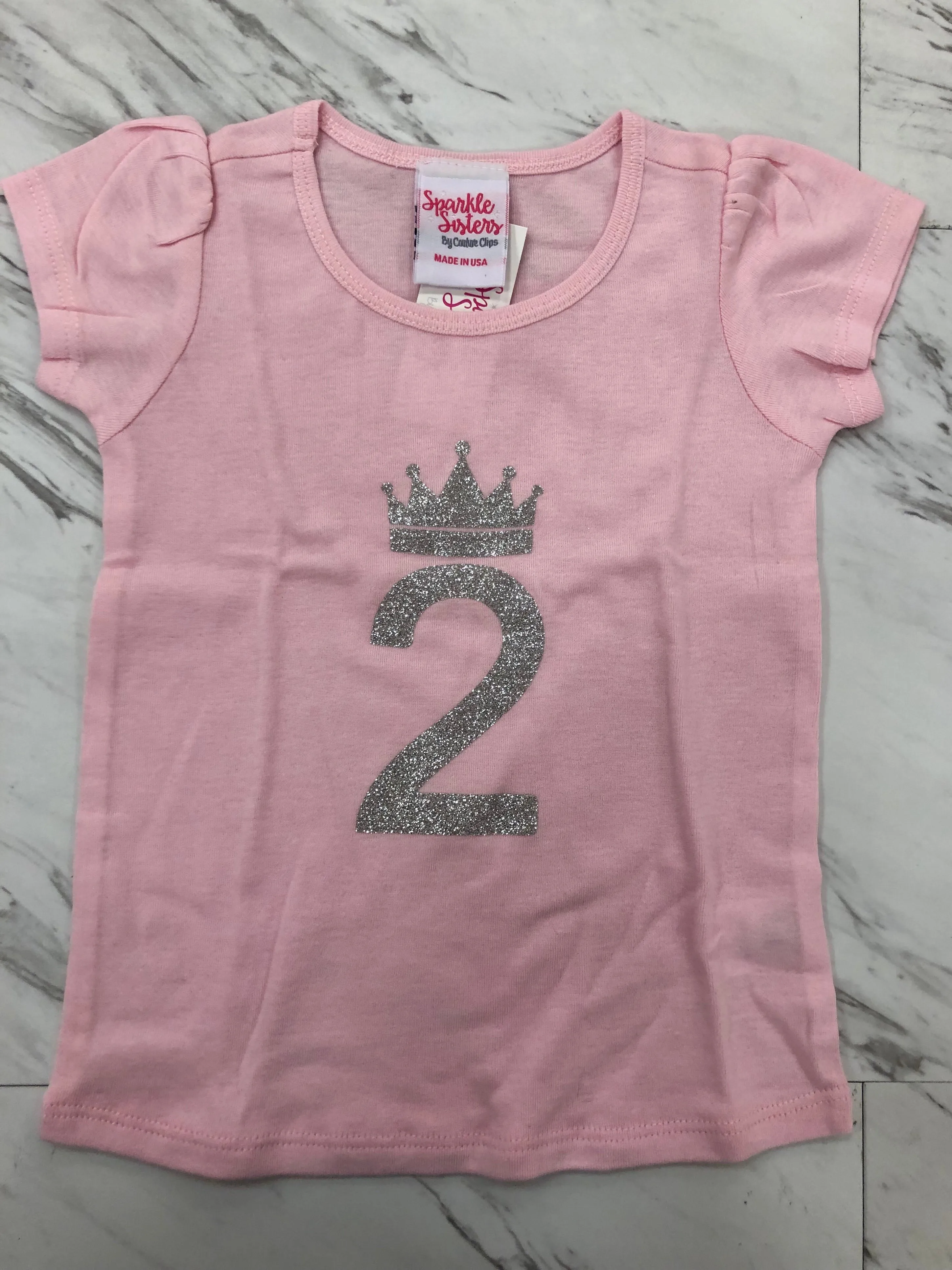Silver and Pink Birthday Crown Shirt