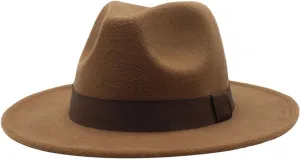 Solid Fedora Hats for Mens/Womens Fedora Hats Wide Brim Fedora Hats Rancher Hat