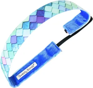 Sweaty Bands Womens Girls Headband - Non-Slip Velvet-Lined Fashion Hairband - Mermaid Hair Don't Care Green
