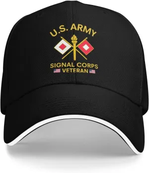 Us Army Signal Corps Veteran Baseball Cap Classic Adjustable Fashion Casquette Hat for Men and Women