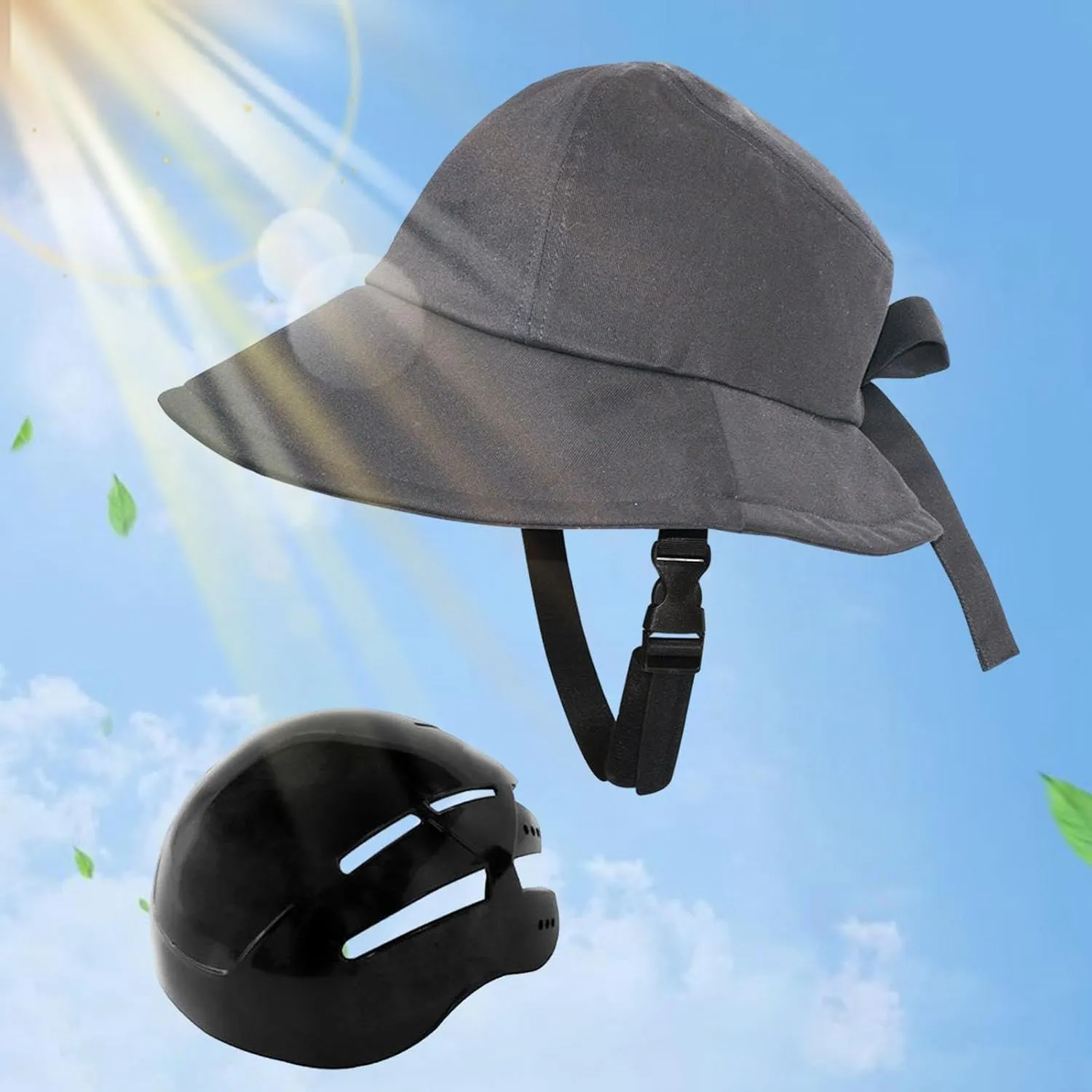 Women Cycling Helmet for Sun Hat with Bike Helmet Fashion Breathable Sunscreen Head Protection Bicycle Helmet Hats